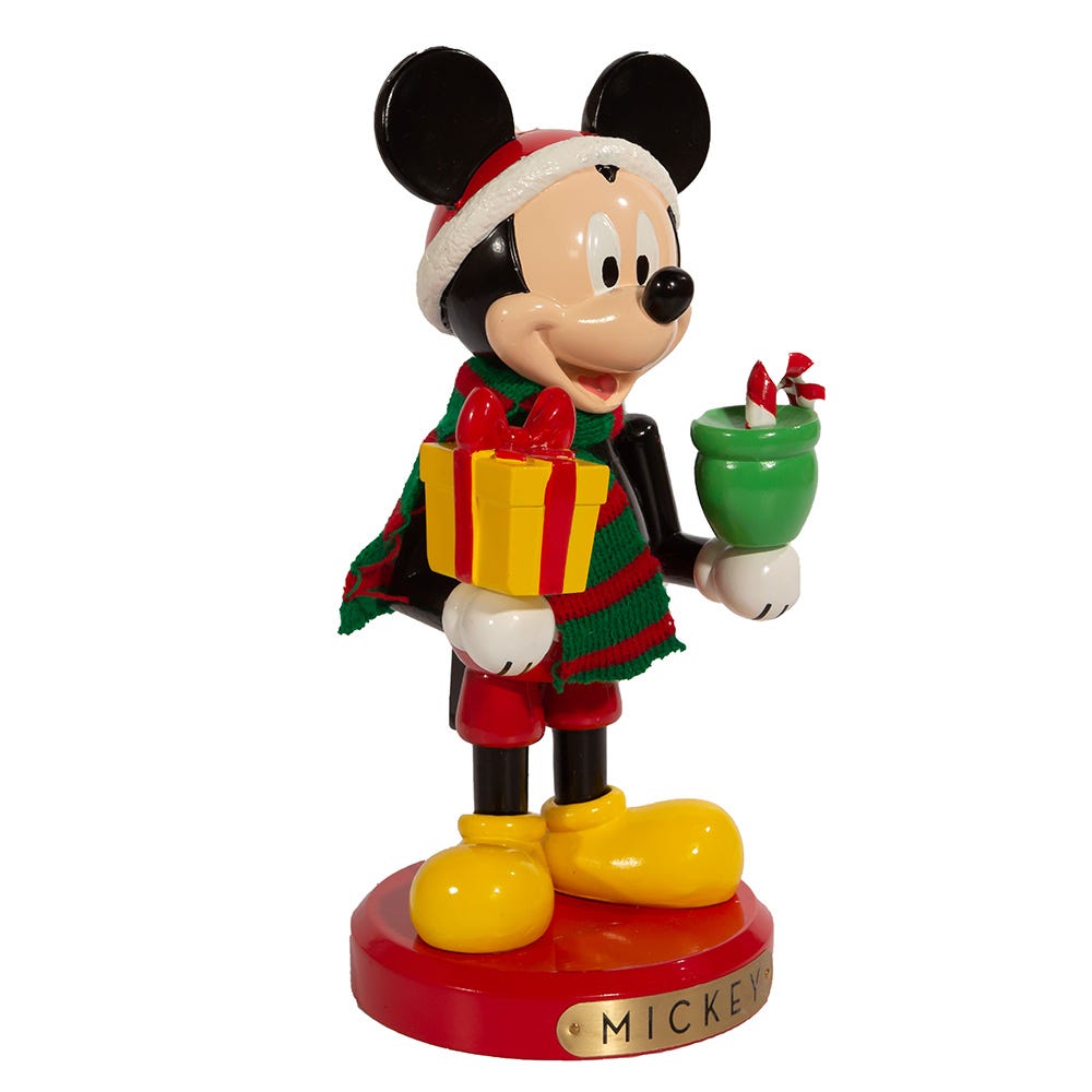 Kurt Adler 10-Inch Disney Mickey Mouse with Present Nutcracker