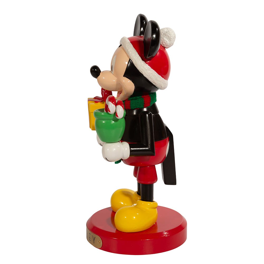 Kurt Adler 10-Inch Disney Mickey Mouse with Present Nutcracker