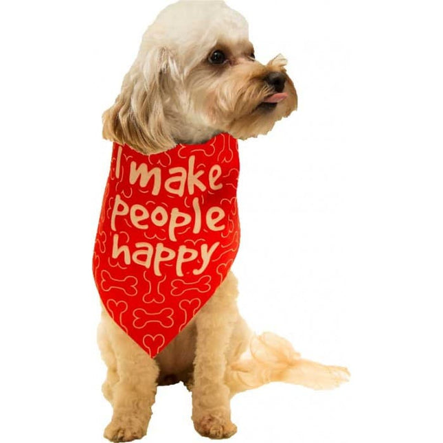 I Make People Happy Bandana by Dog Fashion Living