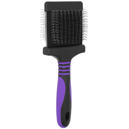 Deshedding Purple Slicker Brush - Medium Flexible by Dog Fashion Spa