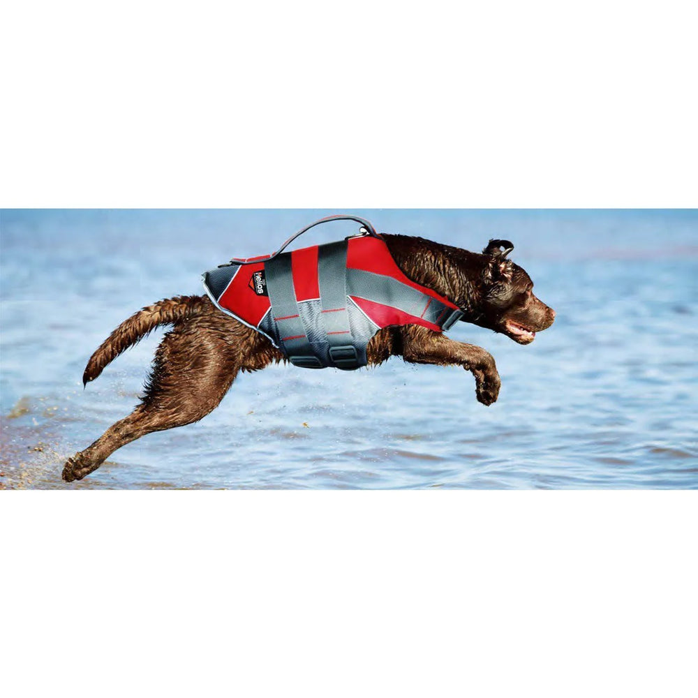 Red Helios Splash-Explore Outer Performance 3M Reflective And Adjustable Buoyant Dog Harness