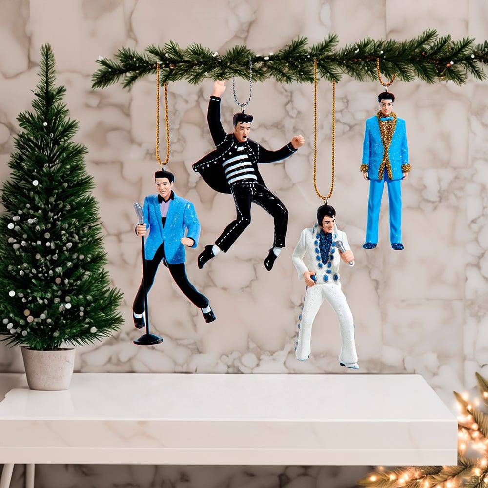 Kurt Adler 4pc Elvis Presley® Miniature Ornaments