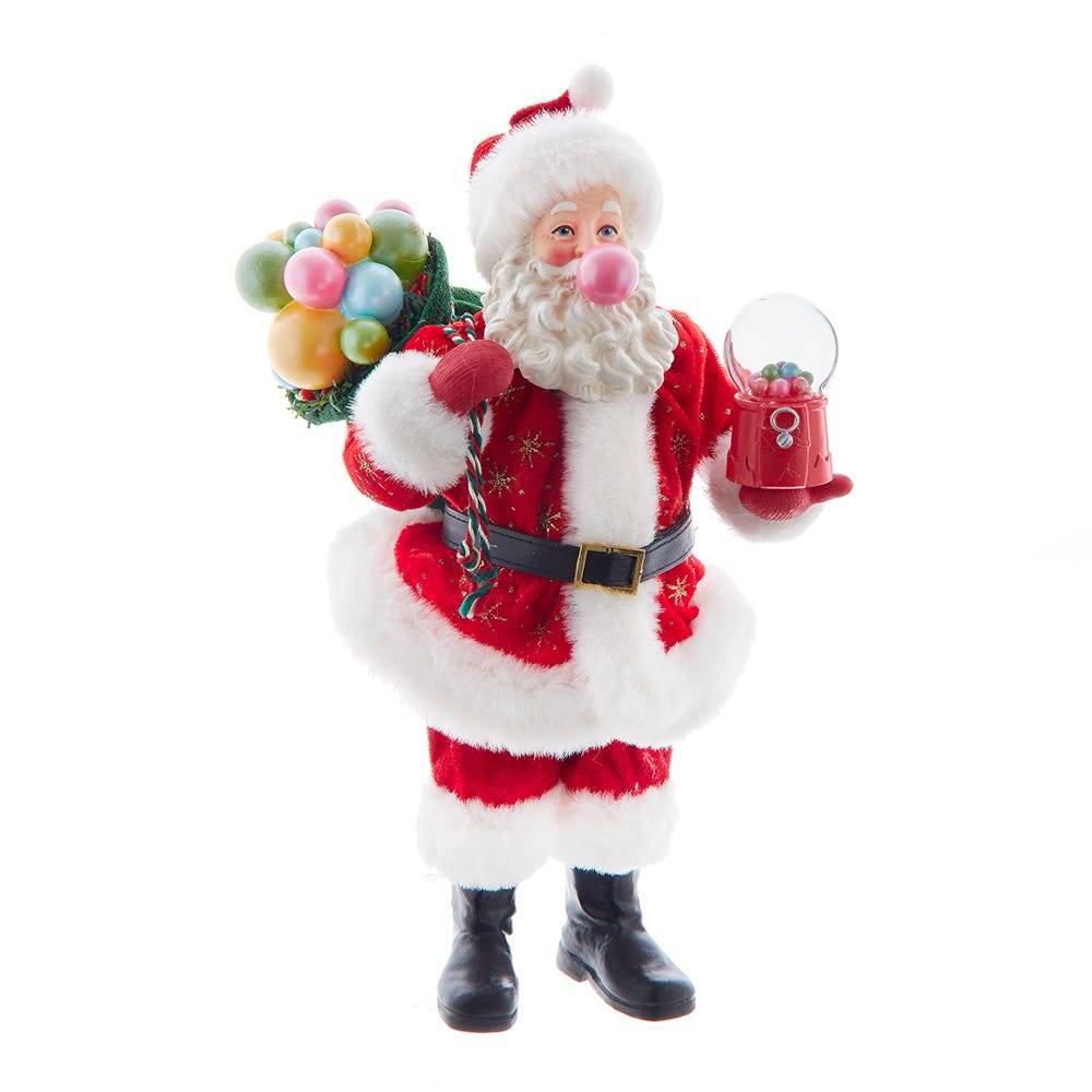 Kurt Adler 10.5-Inch Fabriché Bubblegum Santa