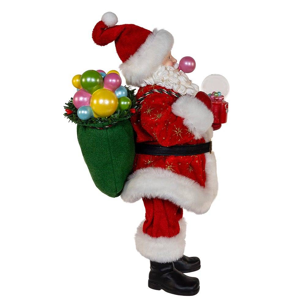 Kurt Adler 10.5-Inch Fabriché Bubblegum Santa