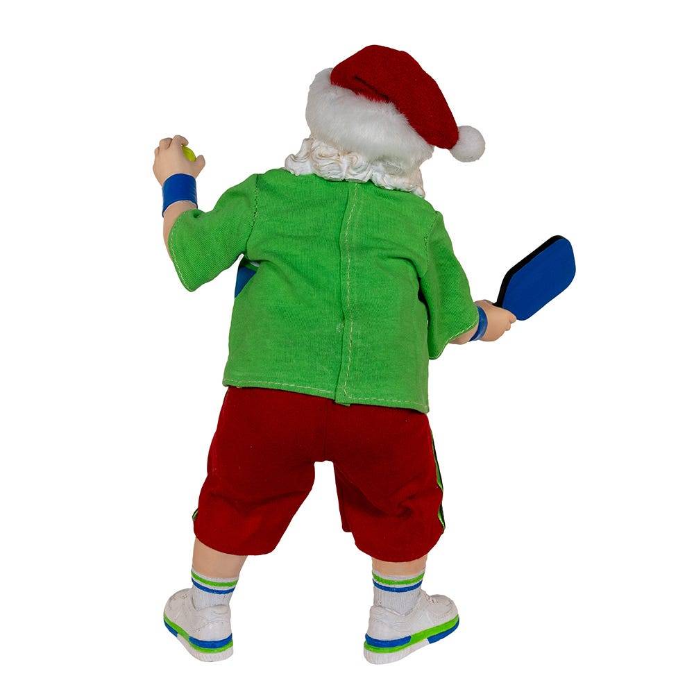 Kurt Adler 10-Inch Fabriché Santa Playing Pickleball