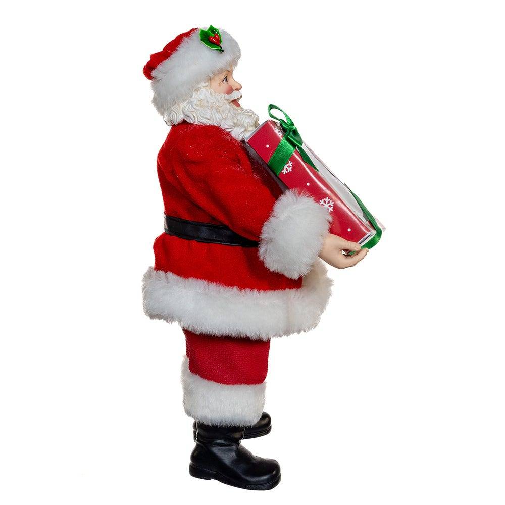 Kurt Adler 10.5-Inch Fabriché Santa With Box of Donuts