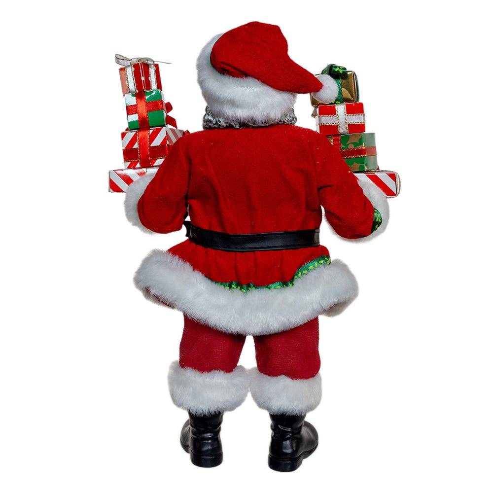 Kurt Adler 10.5-Inch Fabriché African American Santa with Gifts