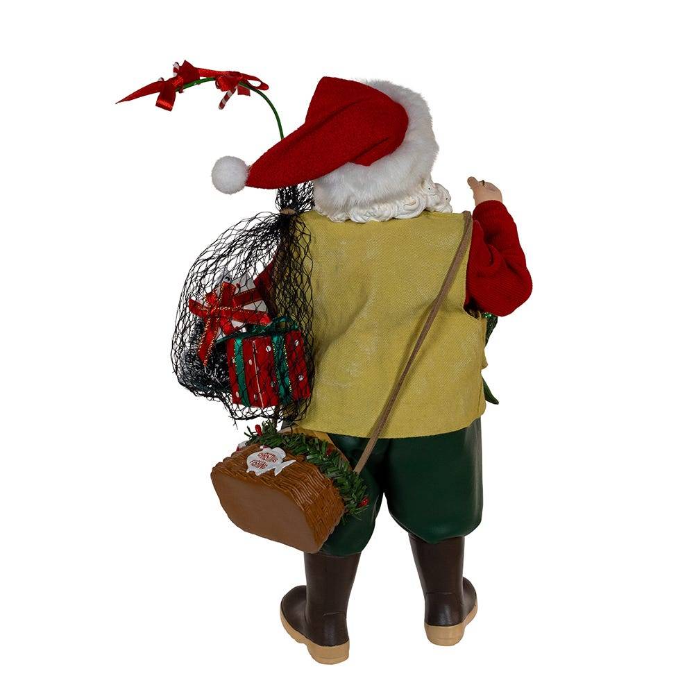 Kurt Adler 10.5-Inch Fabriché Fisherman Santa