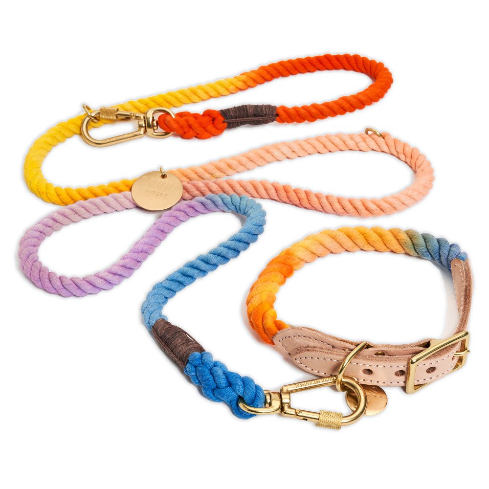 Found My Animal Soleil Cotton Rope Leash, Adjustable