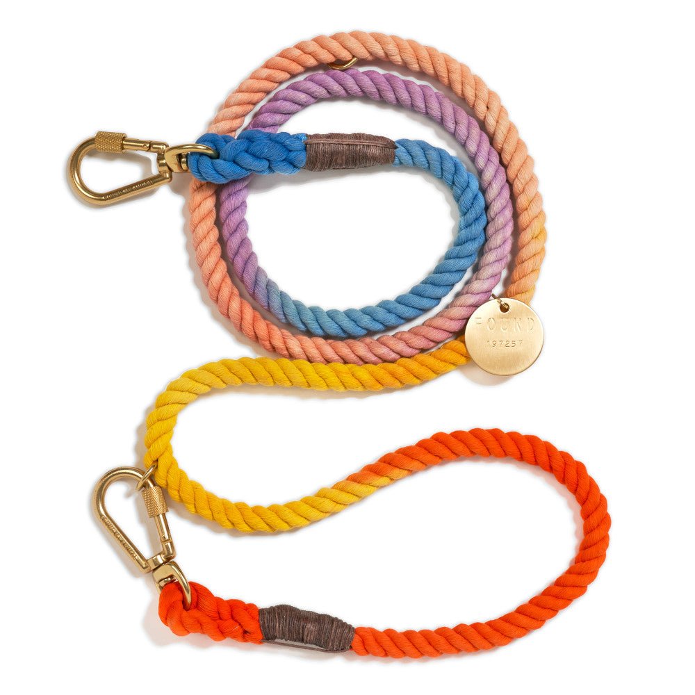 Found My Animal Soleil Cotton Rope Leash, Adjustable