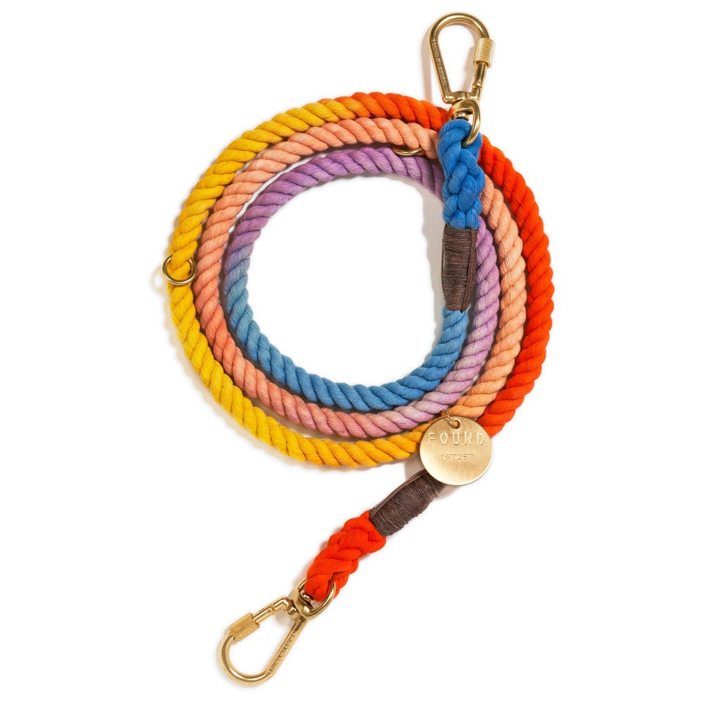 Found My Animal Soleil Cotton Rope Leash, Adjustable