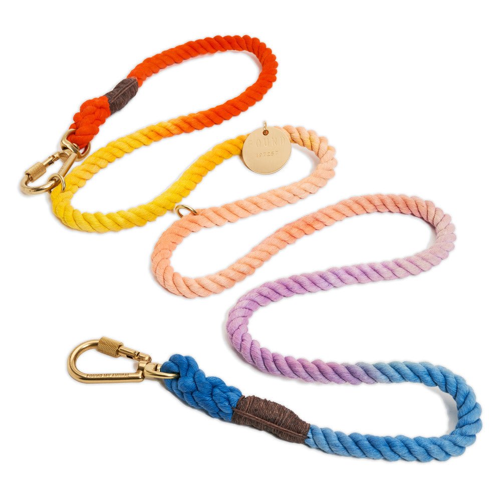 Found My Animal Soleil Cotton Rope Leash, Adjustable