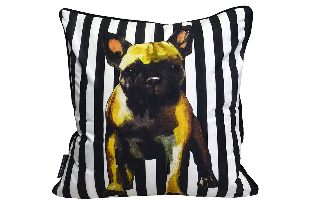 French Bulldog – Bold Stripe Cushions