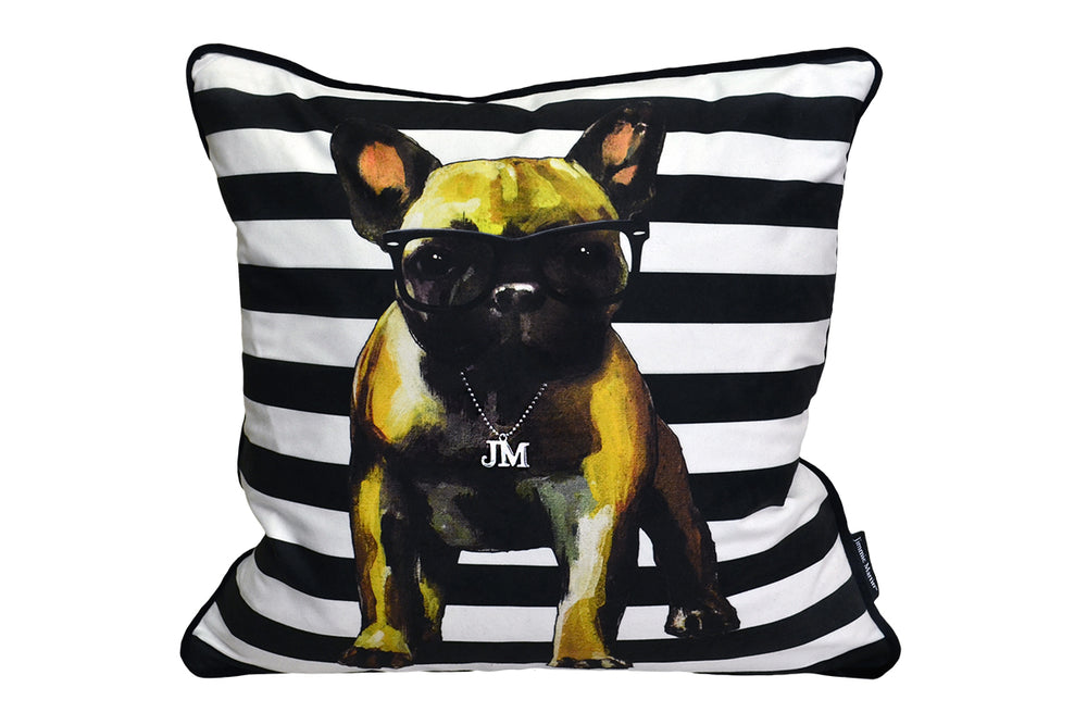 French Bulldog – Bold Stripe Cushions