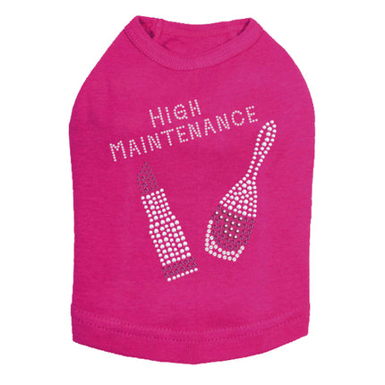 High Maintenance with Nail Polish & Lipstick - Dog Tank