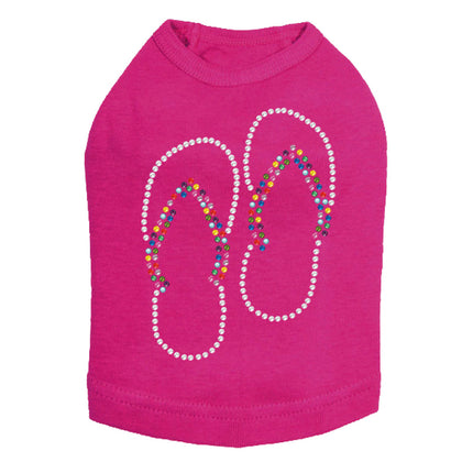 Flip Flops (Rhinestone) - Dog Tank