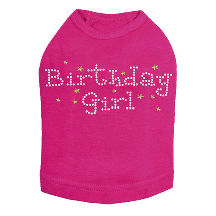 Birthday Girl with Stars - Dog Tank