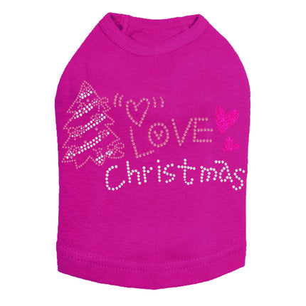 Love Pink Christmas - Dog Tank