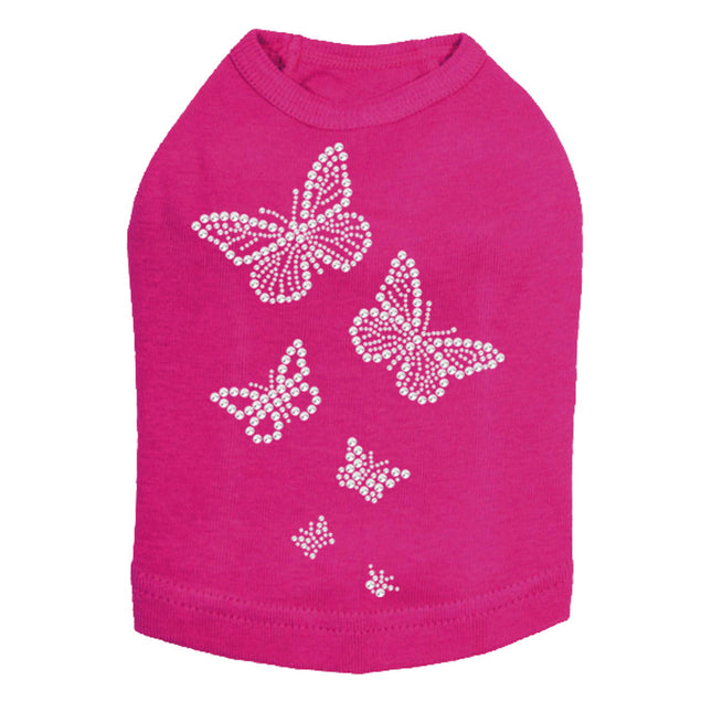 Rhinestone Butterflies - Dog Tank