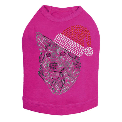 Husky/Tamaskan with Santa Hat - Dog Tank