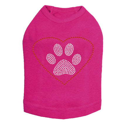 Heart with Paw - Dog Tank