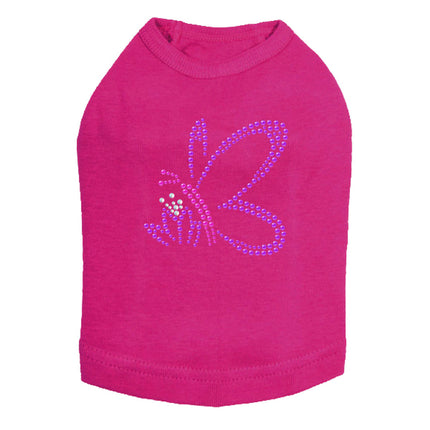 Pink & Purple Nailhead Butterfly - Dog Tank