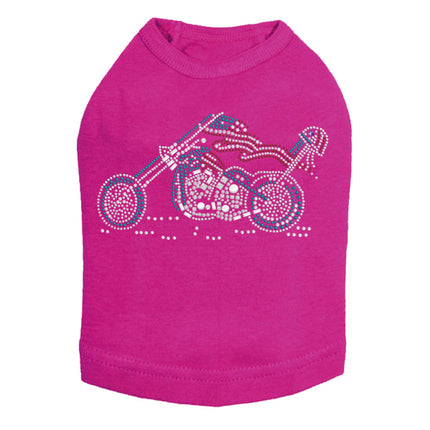 Motorcycle - Red, White, & Turquoise - Dog Tank