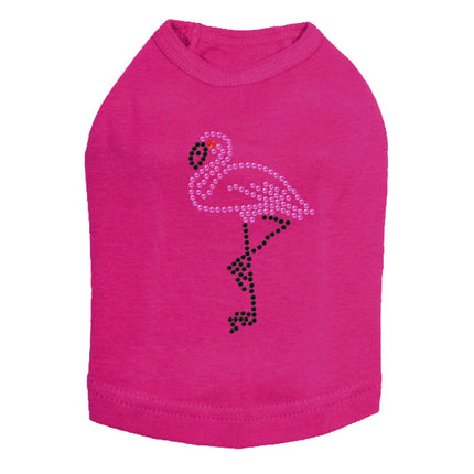 Pink Flamingo with Black Legs (Small) - Dog Tank