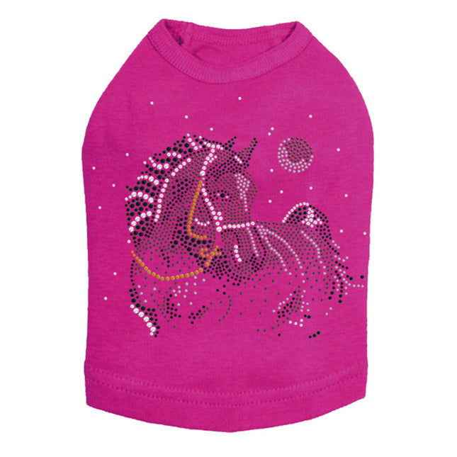 Horse with Stars & Moon - Dog Tank