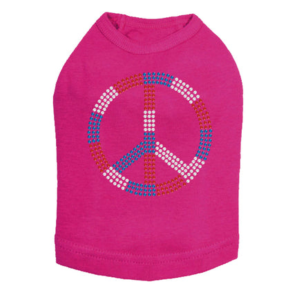 Peace Sign (Red, White, & Blue) - Dog Tank