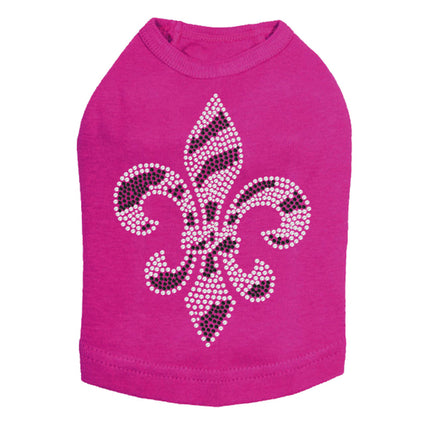 Fleur de Lis (Zebra Print) - Dog Tank