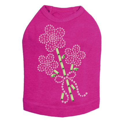 Pink Flower Bouquet - Dog Tank