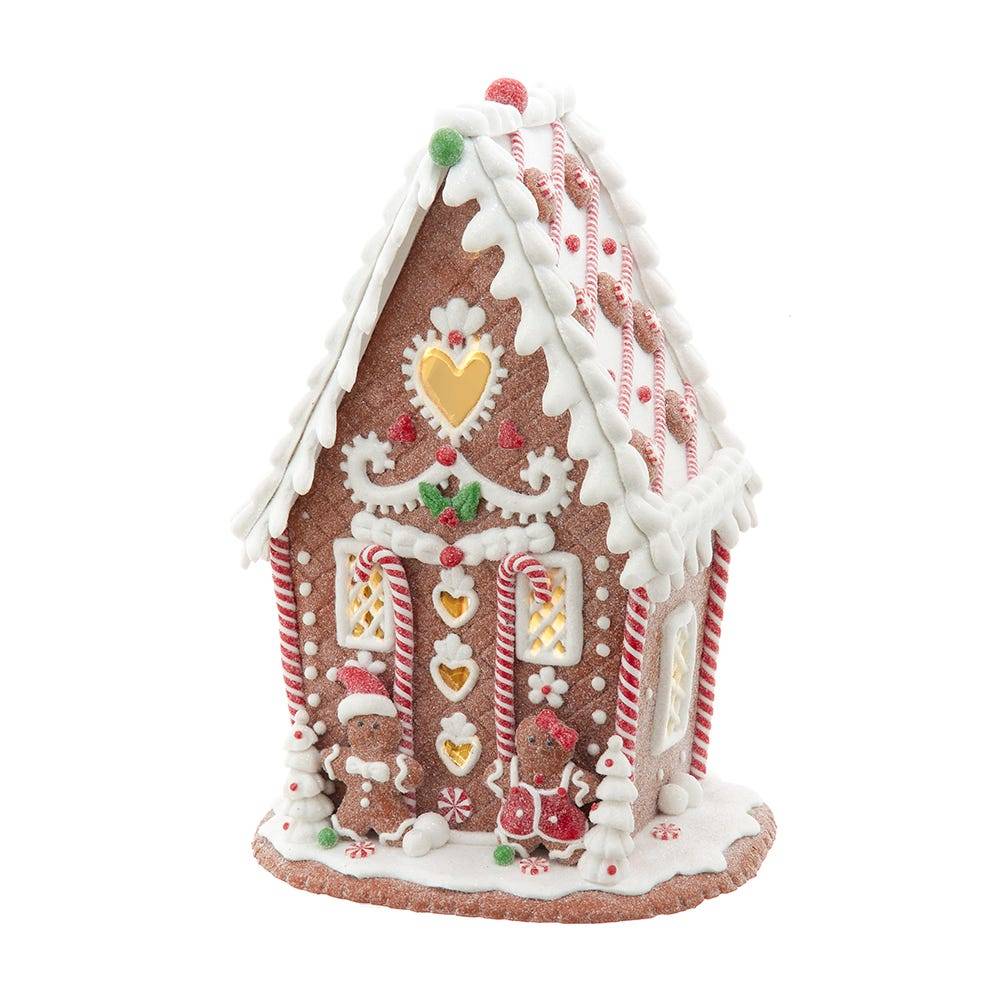 Kurt Adler 7.87-Inch Battery Operated LED Gingerbread House With Heart