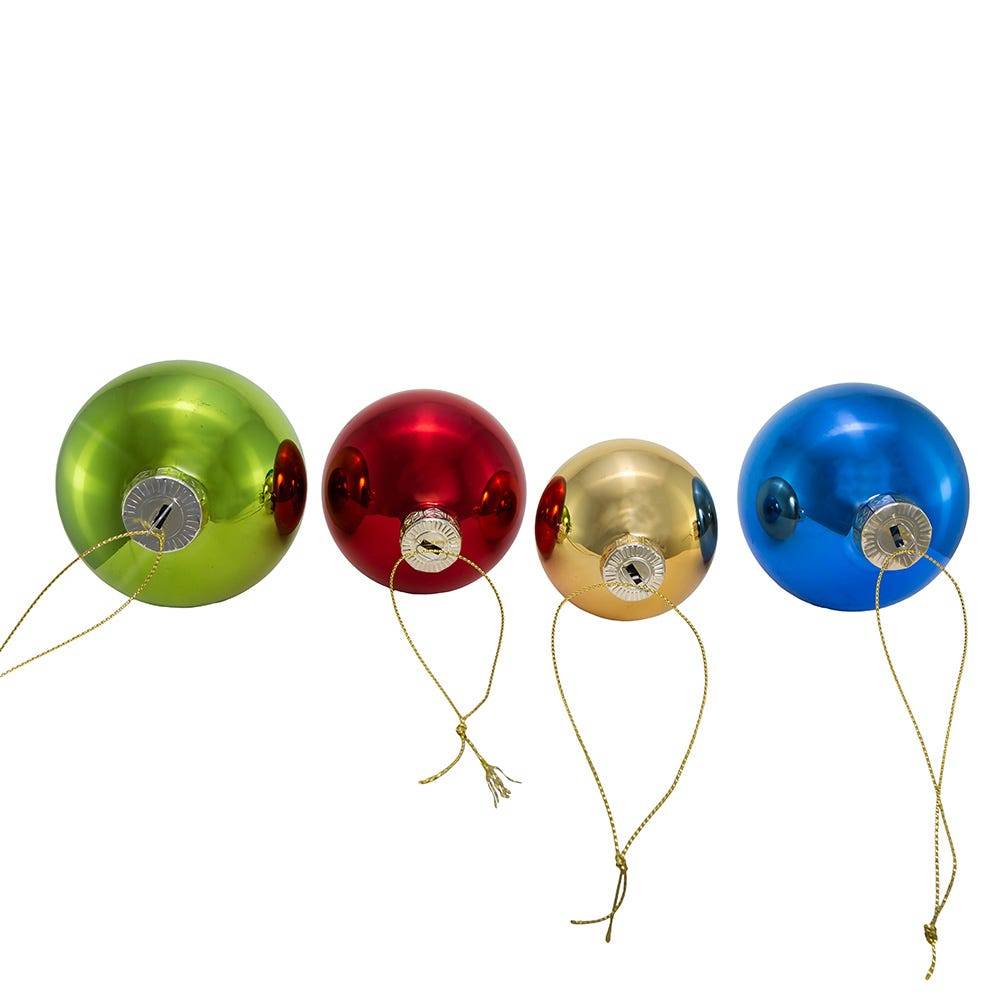 Kurt Adler 60-80MM Shiny Multi-Color Glass Ball Ornaments, 20-Piece Set