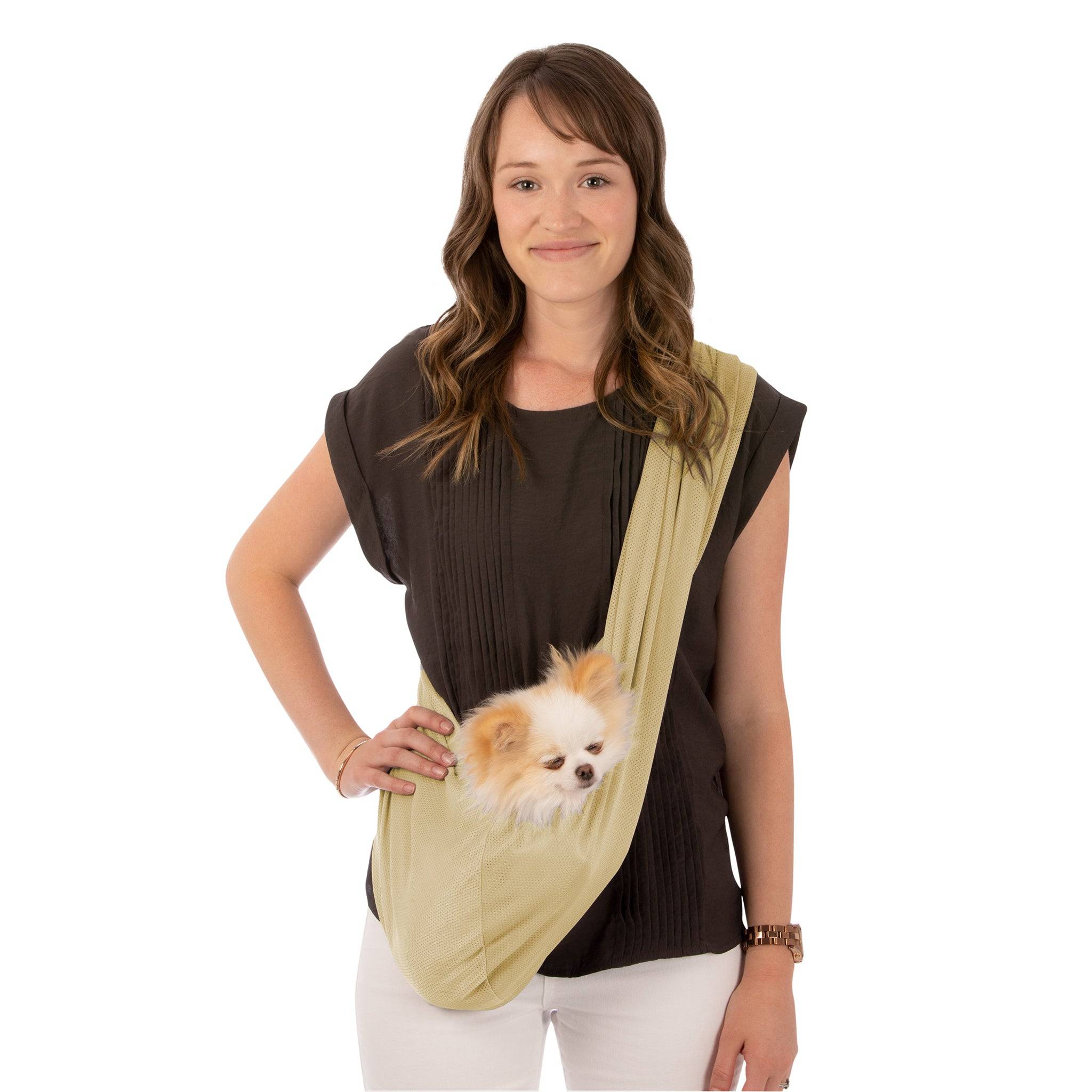 Mesh Sport Sling Carrier Beige