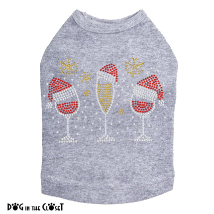 Christmas Wine Glasses - Dog Tank