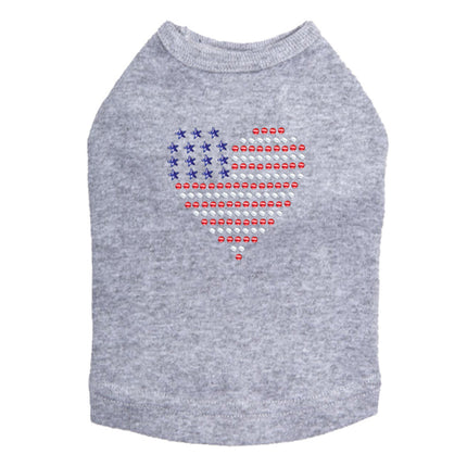 Patriotic Heart 1 - Dog Tank