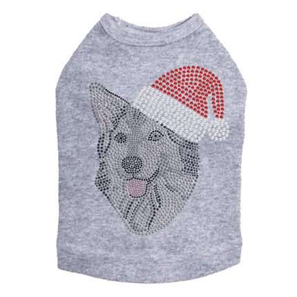 Husky/Tamaskan with Santa Hat - Dog Tank