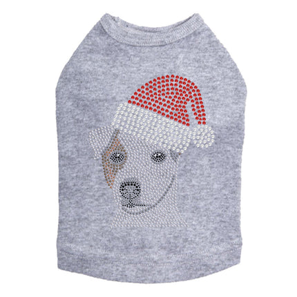 Jack Russell Terrier with Santa Hat - Dog Tank