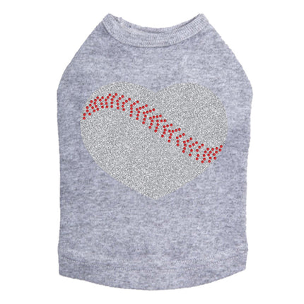 Baseball Heart - Dog Tank