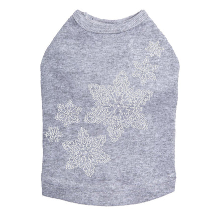 Rhinestone Snowflakes - Dog Tank