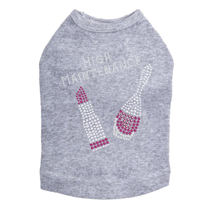 High Maintenance with Nail Polish & Lipstick - Dog Tank