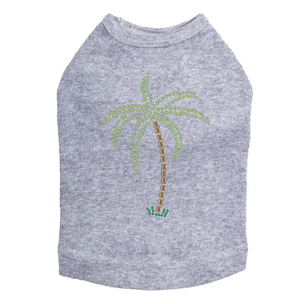 Palm Tree (Green Rhinestones) - Dog Tank