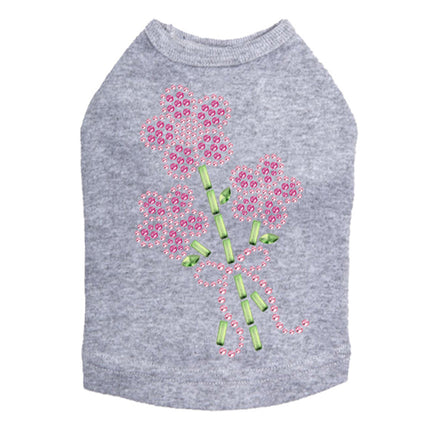 Pink Flower Bouquet - Dog Tank