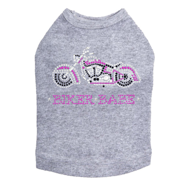 Biker Babe - Pink Motorcycle - Dog Tank