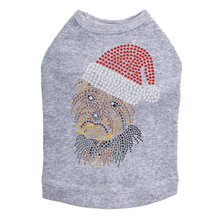 Yorkie Face 1 with Santa Hat - Dog Tank