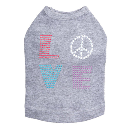 Love with Peace Sign - Dog Tank