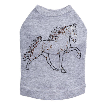 Horse (Brown Rhinestuds) - Dog Tank