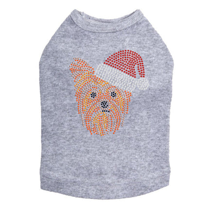 Yorkie Face 2 with Santa Hat - Dog Tank