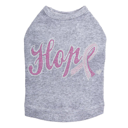 Hope with Cancer Ribbon - Dog Tank